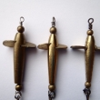 BLESK, velikost 30 mm. Zleva Blesk Buldog, druh 60, Blesk, druh 60/2 a Blesk Universal, druh 61. Mosazn�.
