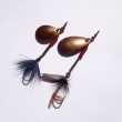 METUJE (Metuj), zleva druh 30/3, velikost l�i�ky 22 mm, v�ha 2,76 g a druh 30/4, velikost l�i�ky 28 mm, v�ha 2,49 g. M�d�n�. Nesignov�no. V�robce ZNAK HK.