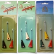 Antikink, druh 14031, 14 g. Ol�vko pro zlep�en� d�lky odhozu na v�t��ch vodn�ch ploch�ch, kter� p�i veden� n�strahy zamezuje kroucen� vlasce. Cena 15 K�s. V�robce ZNAK HK. Origin�ln� vakuov� balen� na kart� (3 kusy).