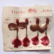 *JISKRA s olov�nou hlavi�kou, druh 51/3, velikost l�i�ky 22 mm. Pstruhov� a okounov� t�pytka l�i�kov�ho tvaru, pro siln�j�� proudy. M�d�n�. Origin�ln� balen� na kart�.