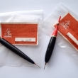 Zleva TES�K 2, druh 3186, celkov� d�lka 92 mm, z�t� 2,8 g a V 1, druh 3188, celkov� d�lka 92 mm, z�t� 2 g. Balzov� spl�vek, barevn� varianta �erveno-�ern�. Cena 9,50 K�s. V�robce ZNAK HK. Origin�ln� balen� v plastov�m s��ku.
